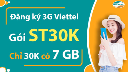 Cách đăng ký gói cước ST30K Viettel dùng data 7 ngày chỉ 30k