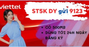 Đăng ký gói cước ST5K Viettel ưu đãi 500MB data dùng trong ngày