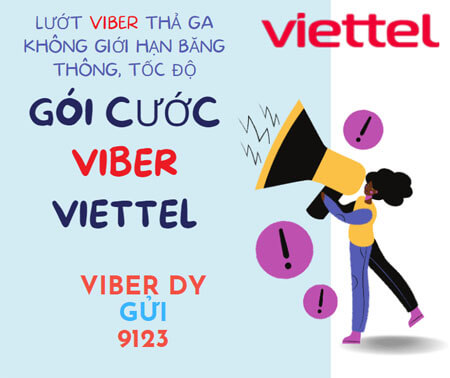 Đăng ký gói cước VIBER10 Viettel miễn phí liên lạc Viber suốt cả tháng