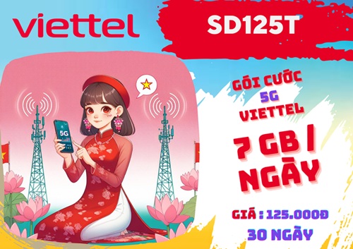 Đăng ký gói cước SD125T Vietttel nhận 300GB data, truy cập TV360 thả ga